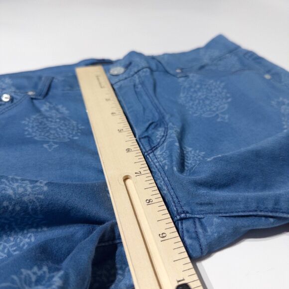 Mother Jeans The Looker Crop Blue Floral Print Made in USA Women Size 29 (J3) - Picture 11 of 11